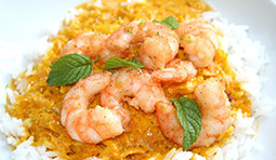 Shrimp w/ Saffron Rice - Kebab King Tucson